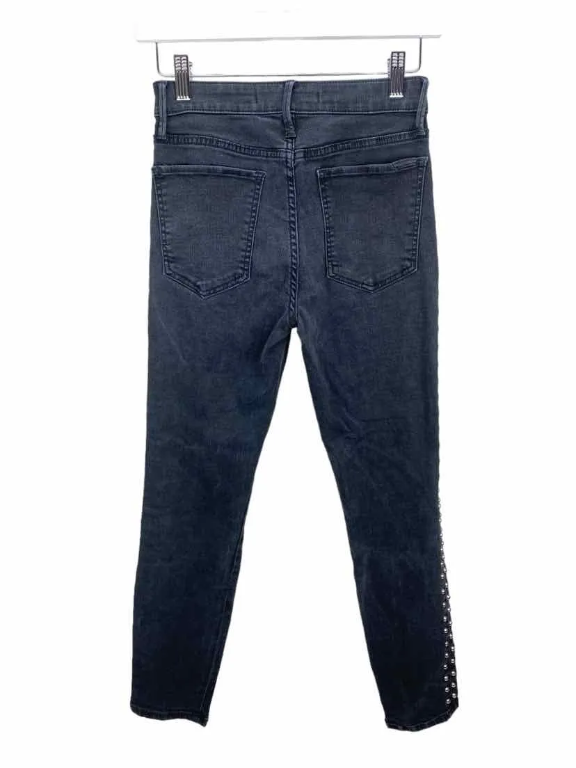 Joe's Women's Flawless Charlie Studded Skinny Ankle Jeans Black Size 26 (2)