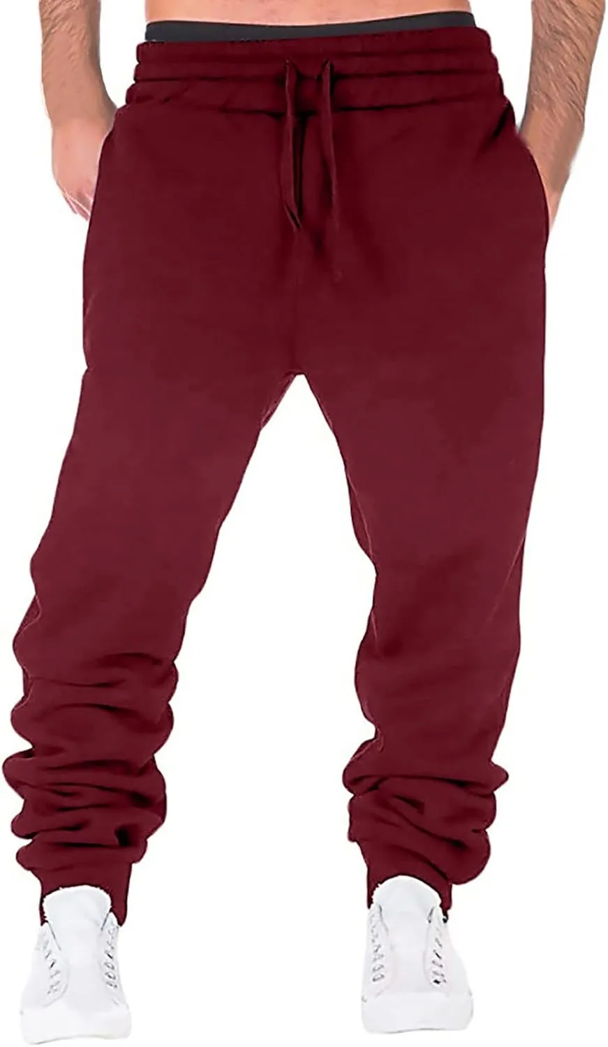 Joggers for Men Casual Loose Fit Big and Tall Drawstring Sweatpants Casual Cotton Workout Athletic Running Pants