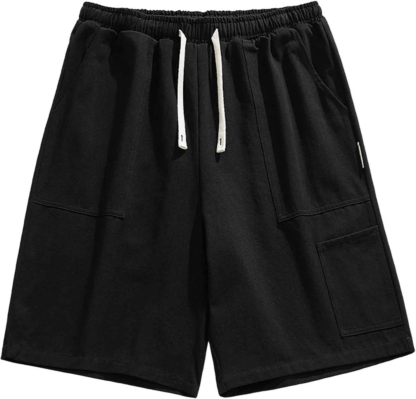 Joggers Pants for Men with Zipper Pockets Slim Fit Training Joggers Cotton Shorts Workout Lounge Jogger Athletic Shorts