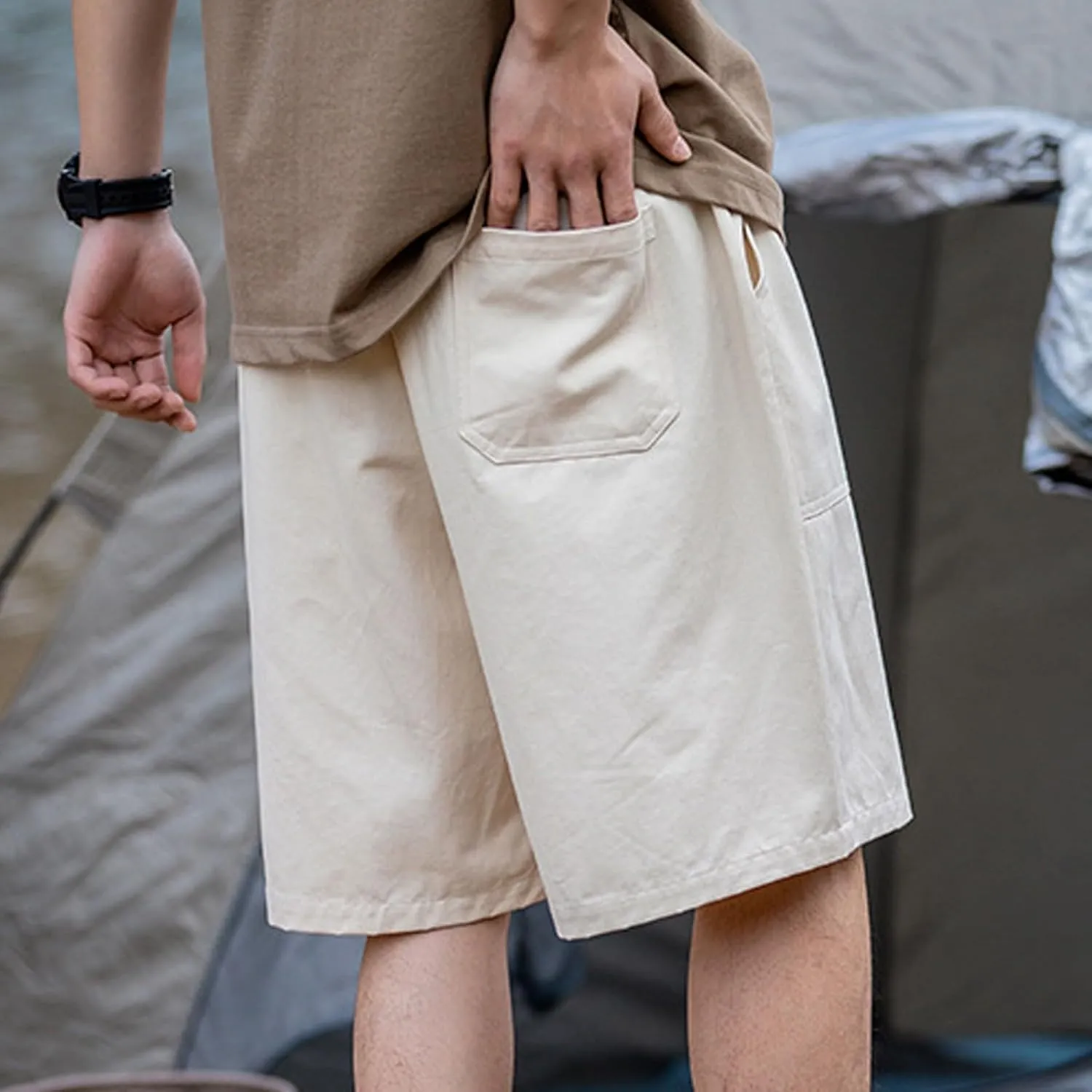 Joggers Pants for Men with Zipper Pockets Slim Fit Training Joggers Cotton Shorts Workout Lounge Jogger Athletic Shorts