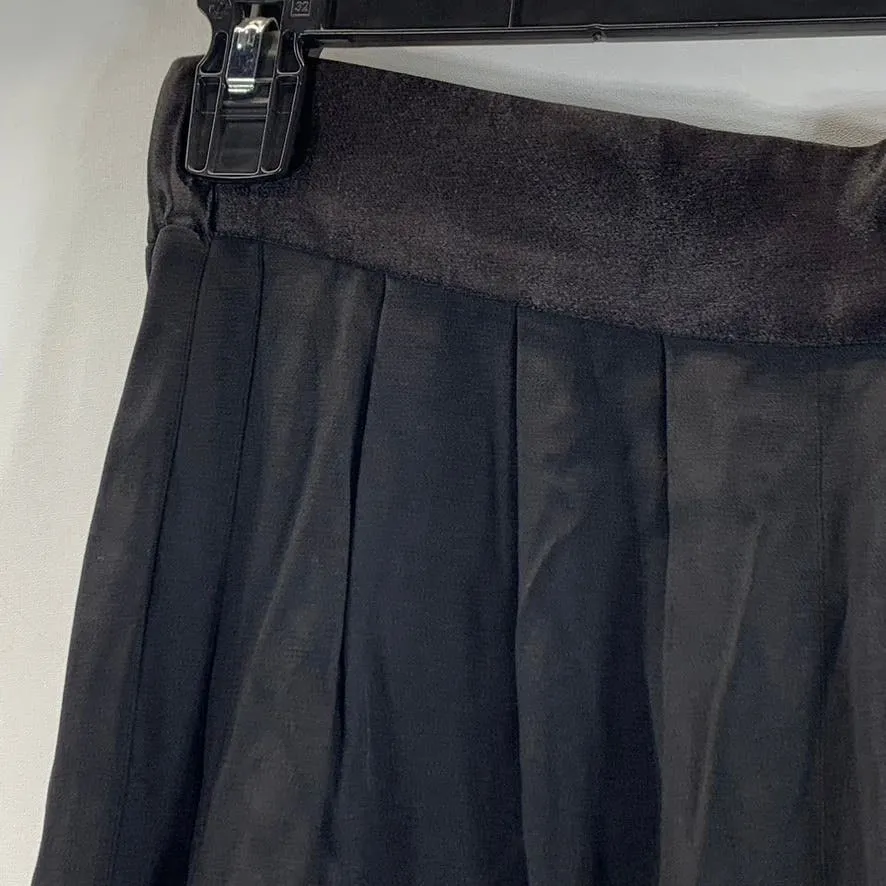 JOSIE NATORI Women's Petite Black Wide Leg Classic Vintage Lounge Pants SZ M