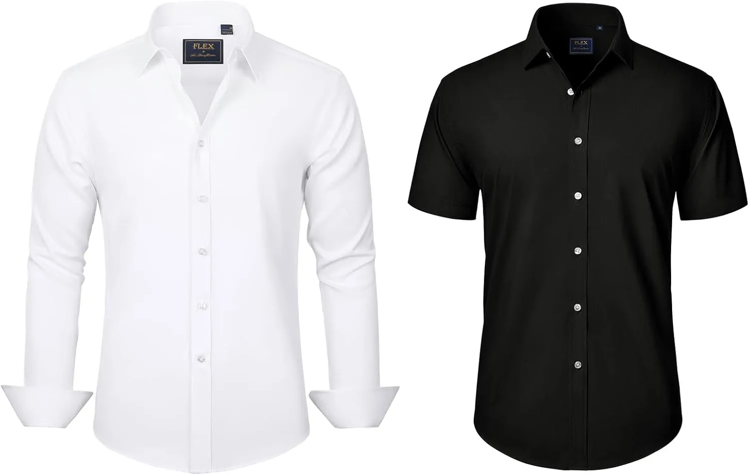 J.VER Men's Stretch Shirt Business Casual Button Down Shirts Large