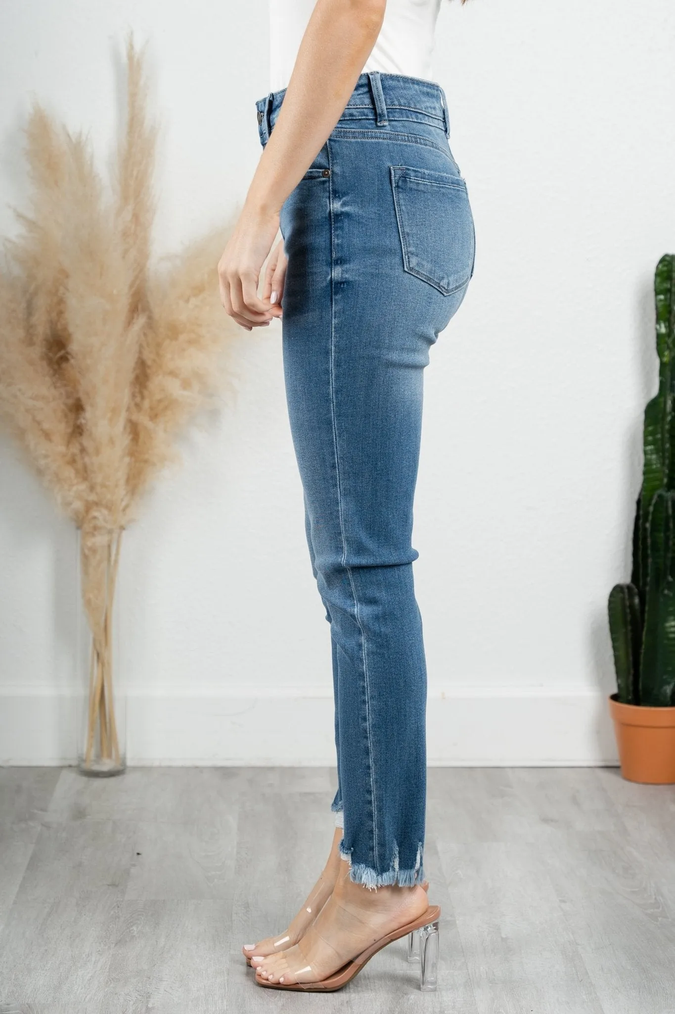 KanCan high rise ankle skinny jeans medium wash