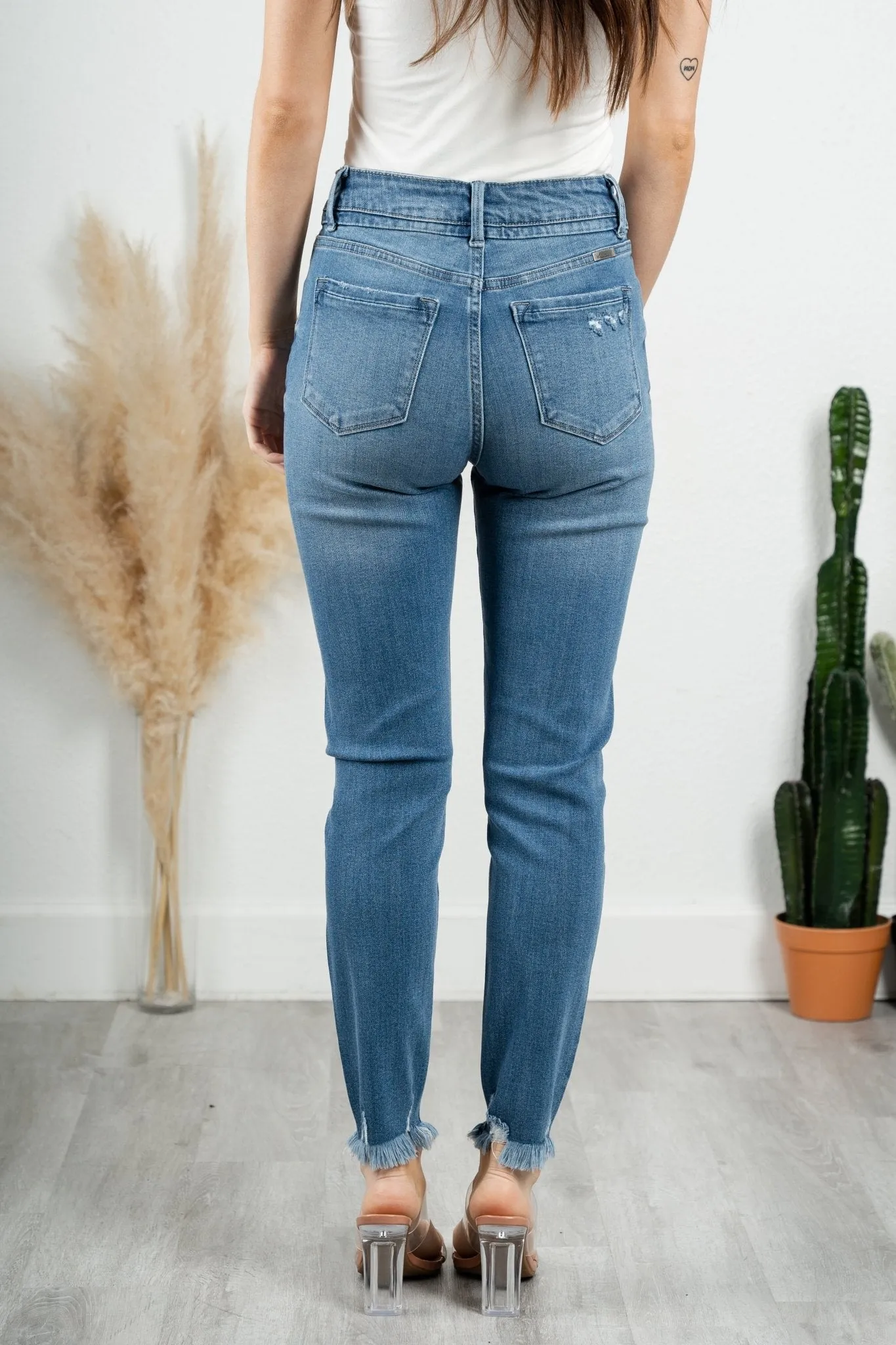 KanCan high rise ankle skinny jeans medium wash