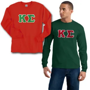 Kappa Sigma Long-Sleeve Shirt, 2-Pack Bundle Deal - Gildan 2400 - TWILL