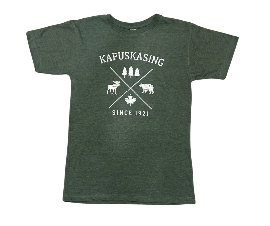 KAPUSKASING ADULT CROSSED ICON RINGSPUN TEE