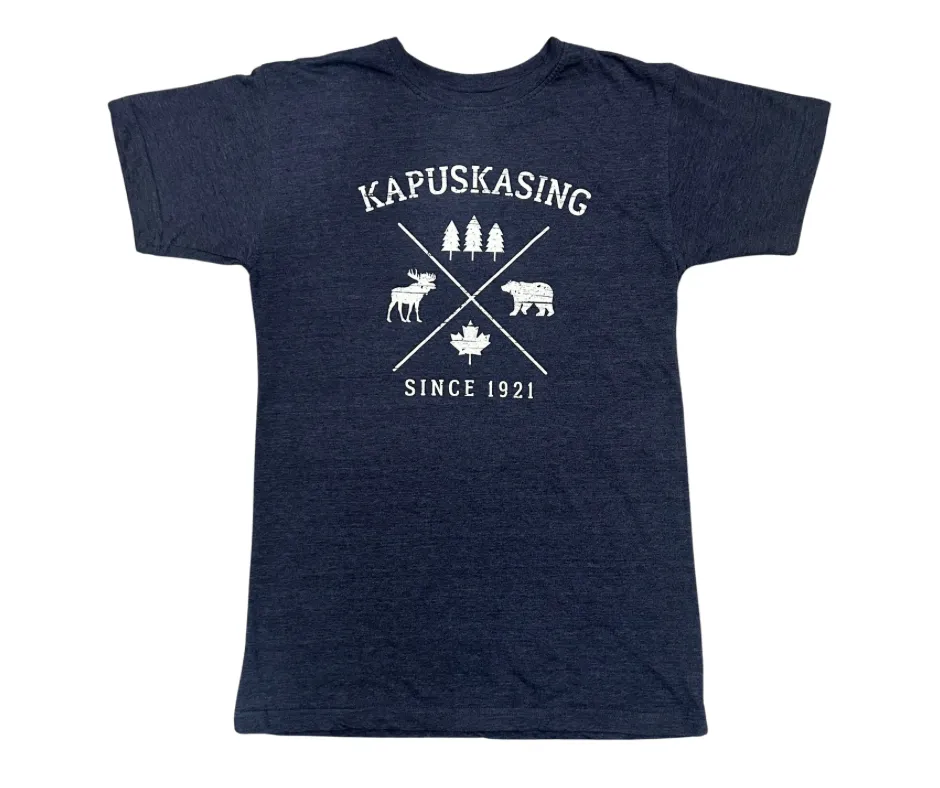KAPUSKASING ADULT CROSSED ICON RINGSPUN TEE