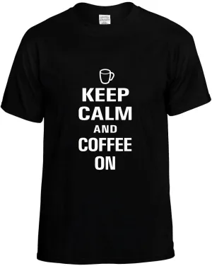 Keep Calm and Coffee on Unisex T-Shirt Novelty Graphic Tee Shirt