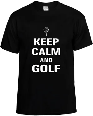 Keep Calm and Golf Unisex T-Shirt Novelty Graphic Tee Shirt