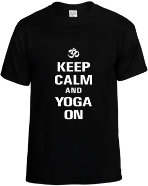 Keep Calm and Yoga on Unisex T-Shirt Novelty Graphic Tee Shirt