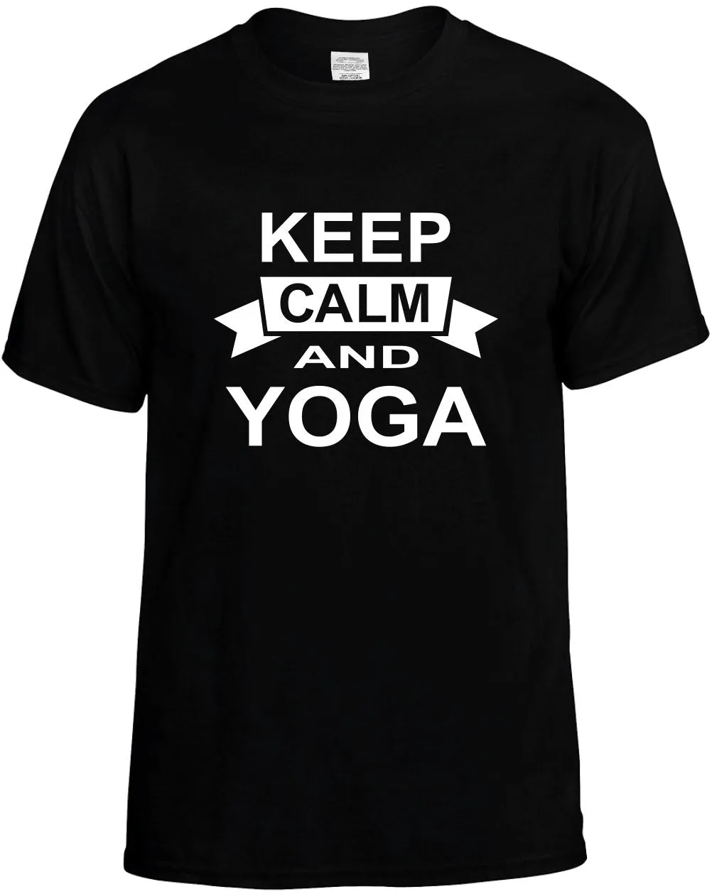 Keep Calm and Yoga Unisex T-Shirt Novelty Graphic Tee Shirt