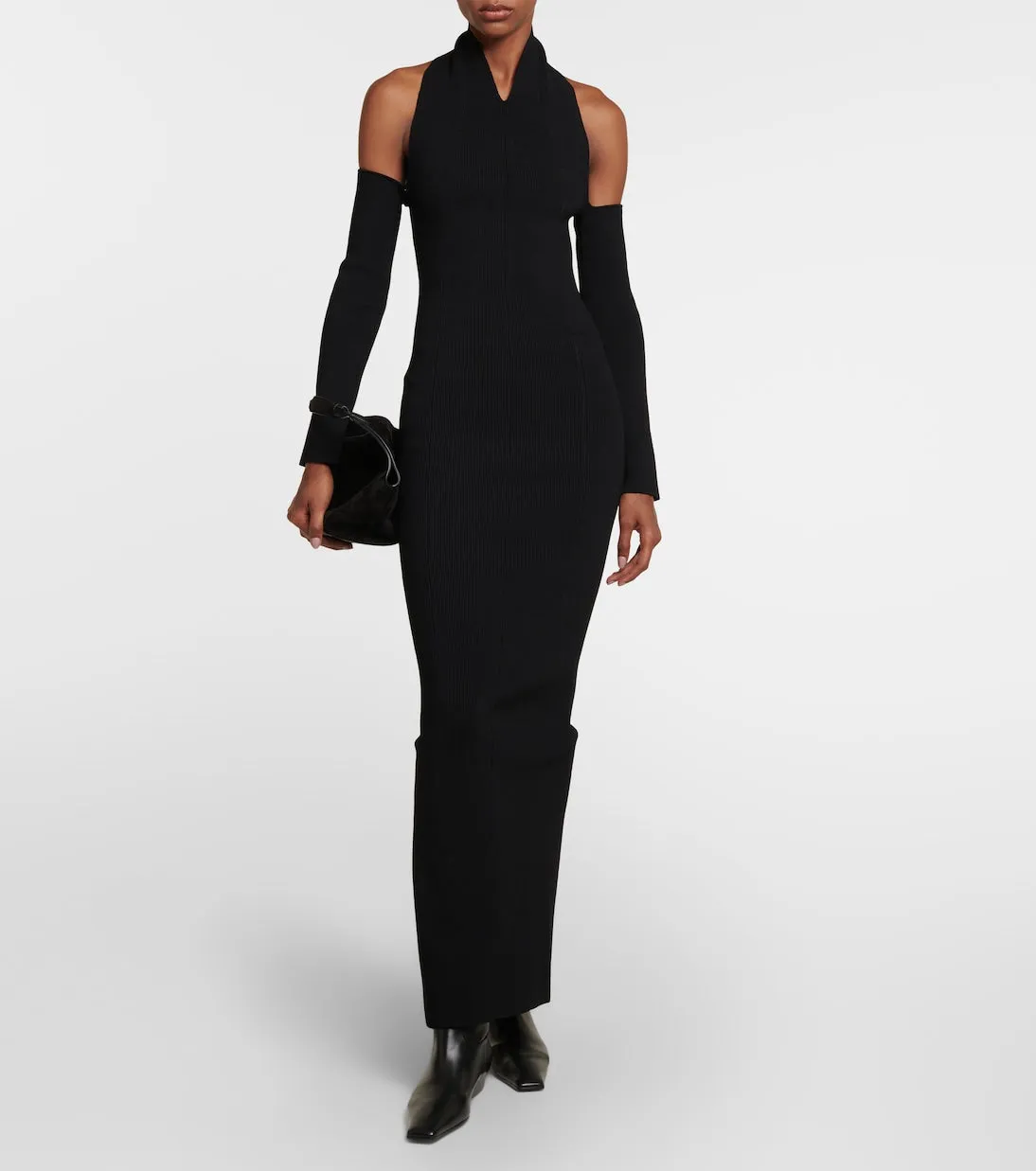 Khaite cutout sutton dress, black