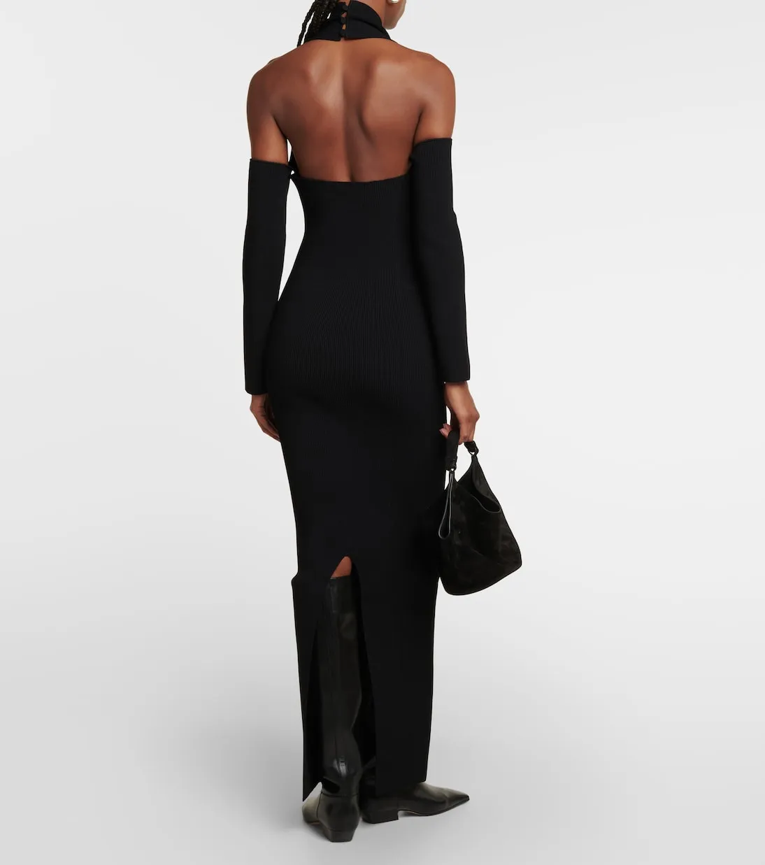 Khaite cutout sutton dress, black
