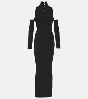 Khaite cutout sutton dress, black