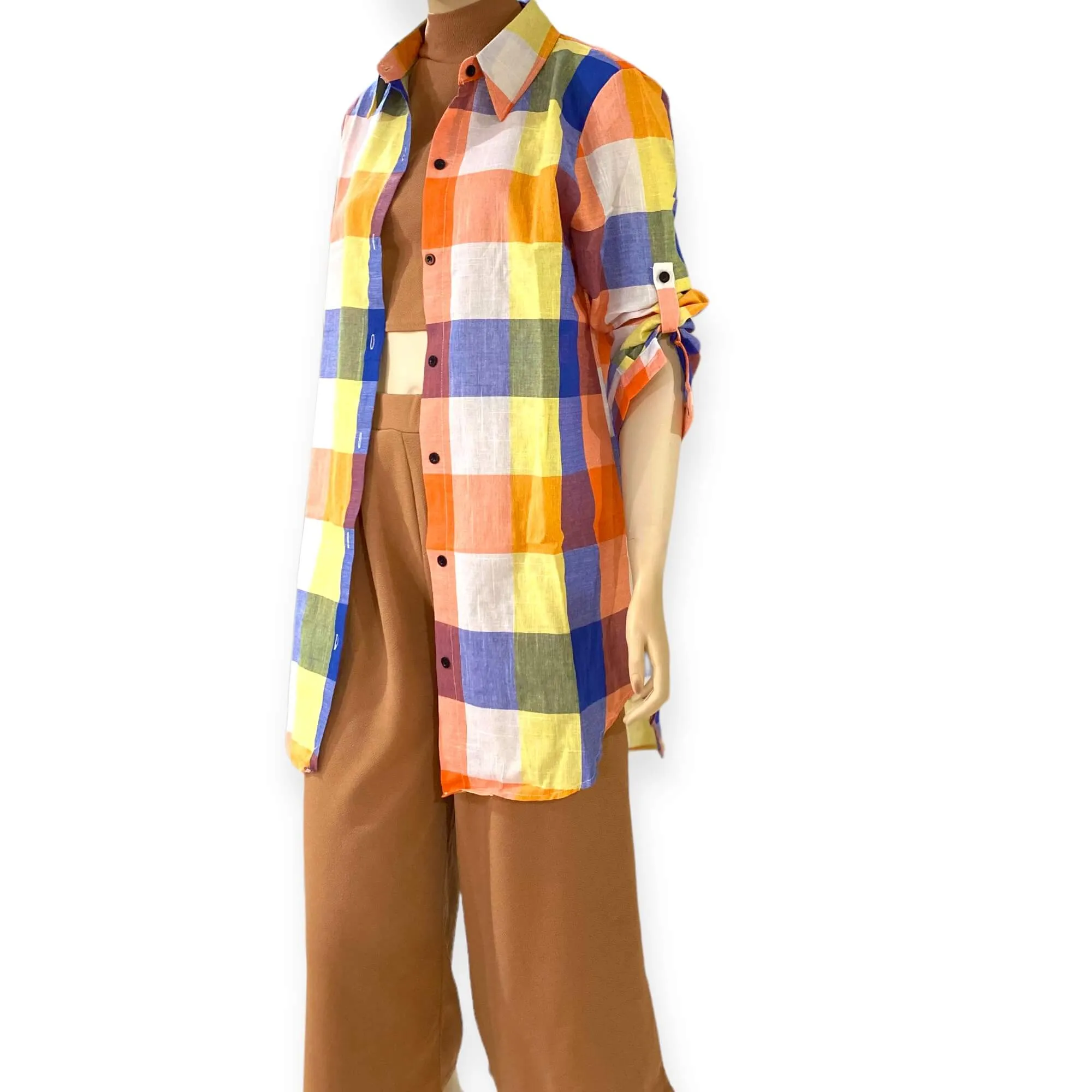 Khaki Tan Crop Top & Wide Leg Pants Outfits