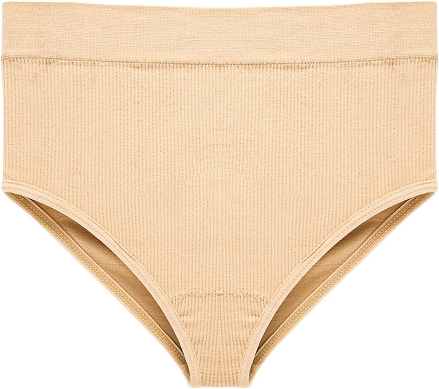 Knit Underwear for Women High Waist Seamless Full Coverage Briefs Stretch Comfort Panties Soft Cozy Panty