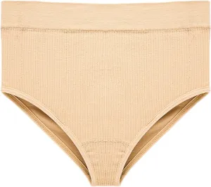 Knit Underwear for Women High Waist Seamless Full Coverage Briefs Stretch Comfort Panties Soft Cozy Panty
