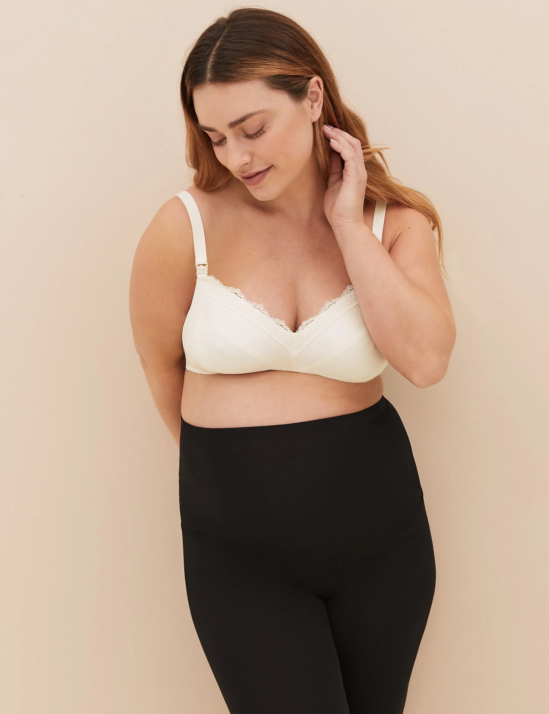 Lace and mesh nursing bras, 2 pcs. B-H Marks & Spencer, black mix
