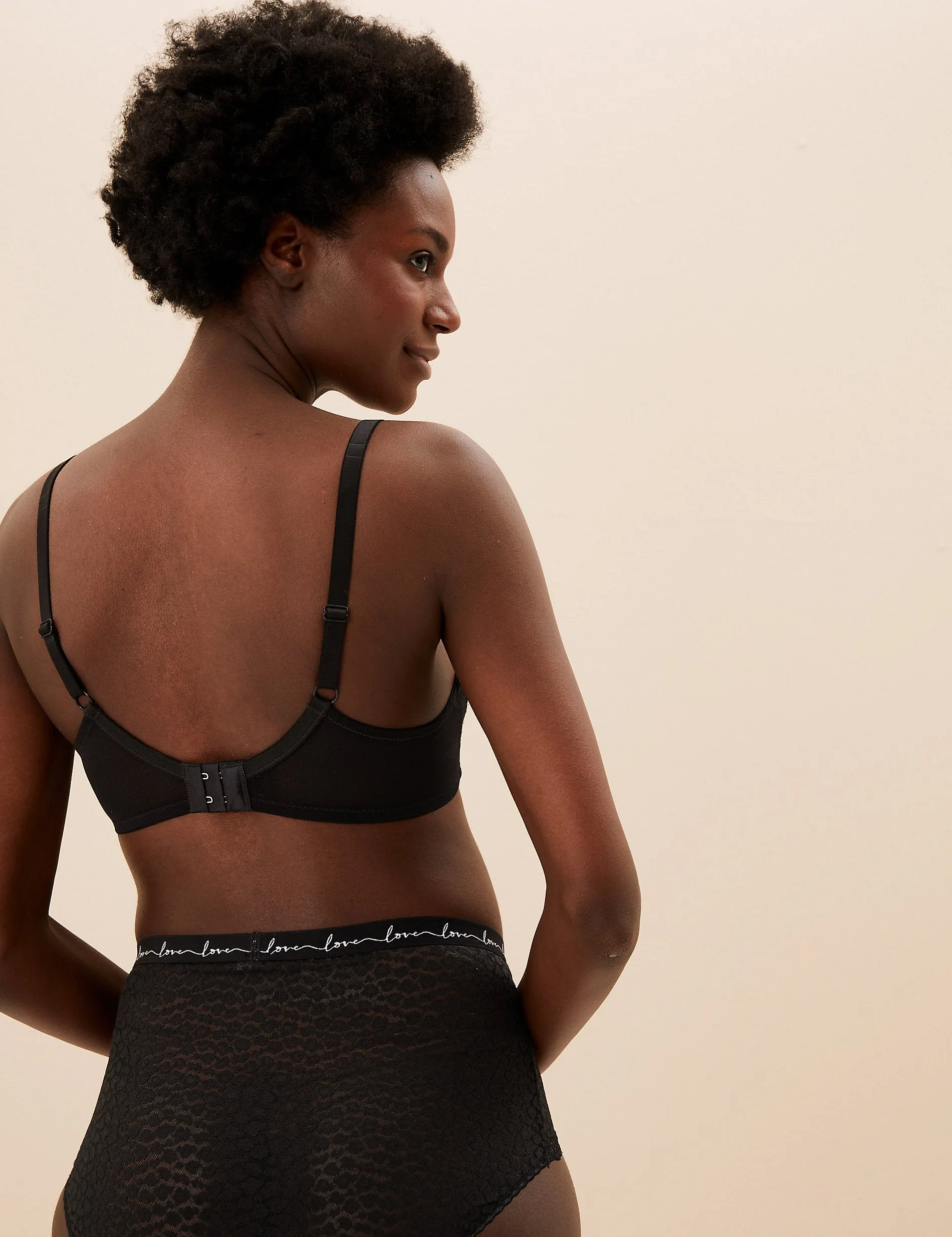 Lace and mesh nursing bras, 2 pcs. B-H Marks & Spencer, black mix
