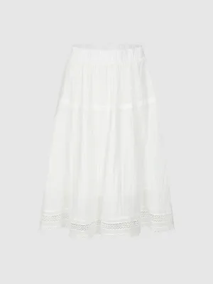Lace Décor Loose A-Line Skirts