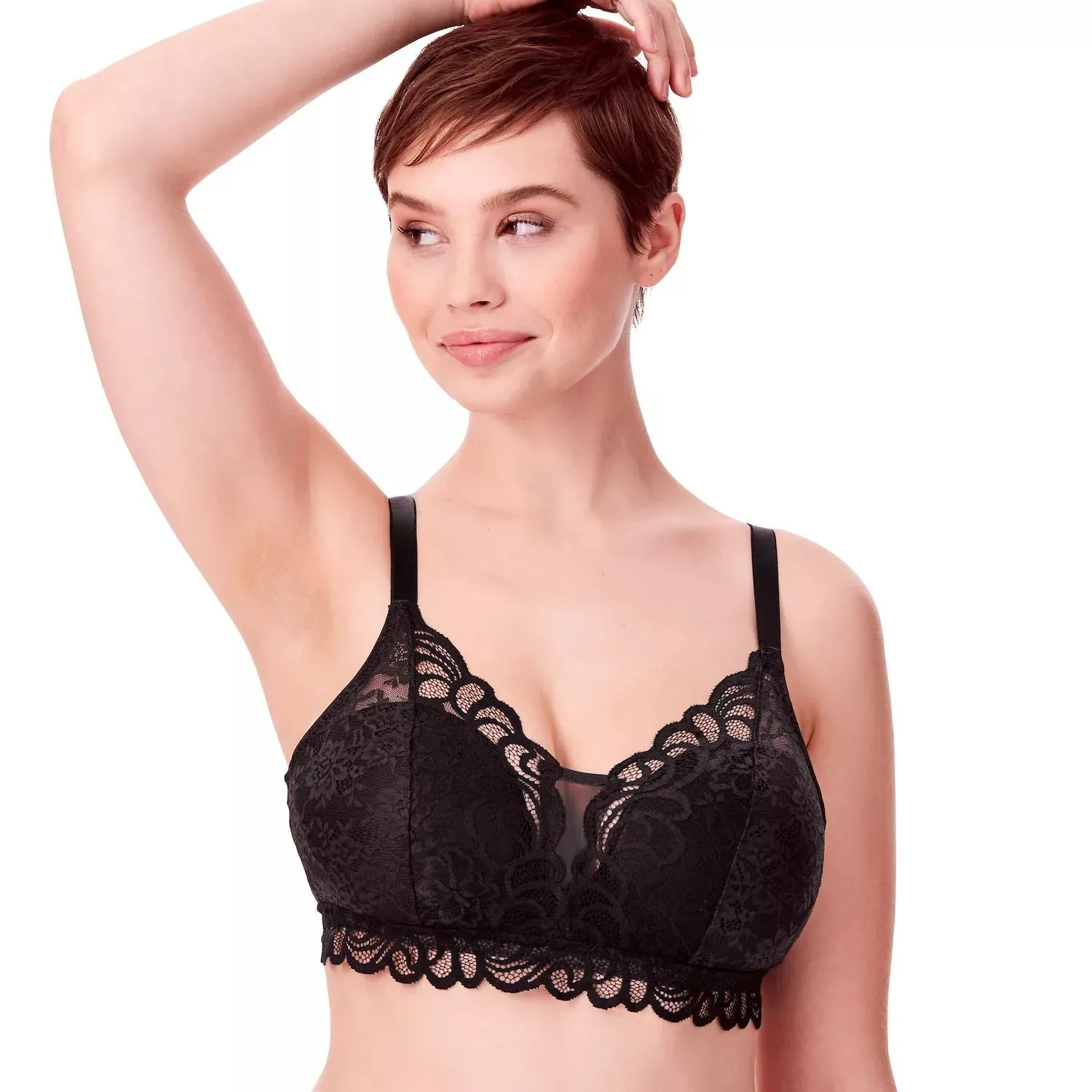 Lace slip-on bra Bali Desire DF6591 Bali, black