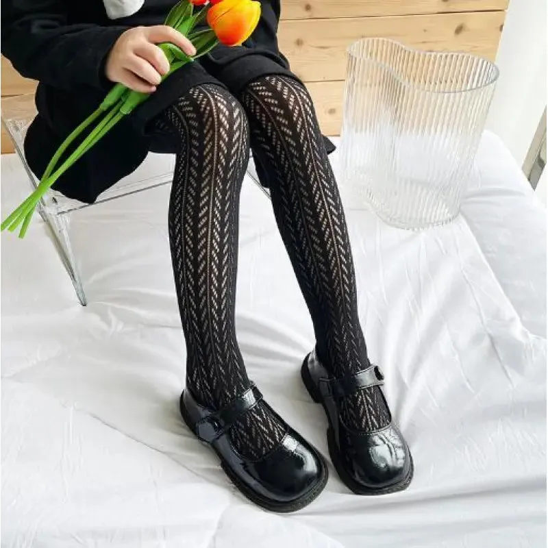 Lacey Wheat Cutout Pantyhose