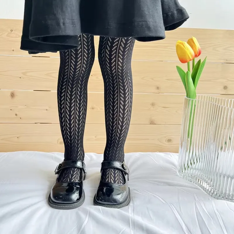 Lacey Wheat Cutout Pantyhose