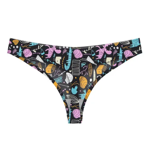 Lady Print Lovely Panties Women Cotton Seamless Underwear for Female