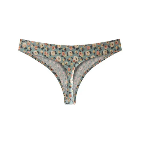 Lady Print Lovely Panties Women Cotton Seamless Underwear for Female