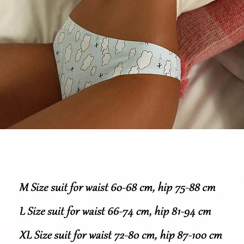 Lady Print Lovely Panties Women Cotton Seamless Underwear for Female