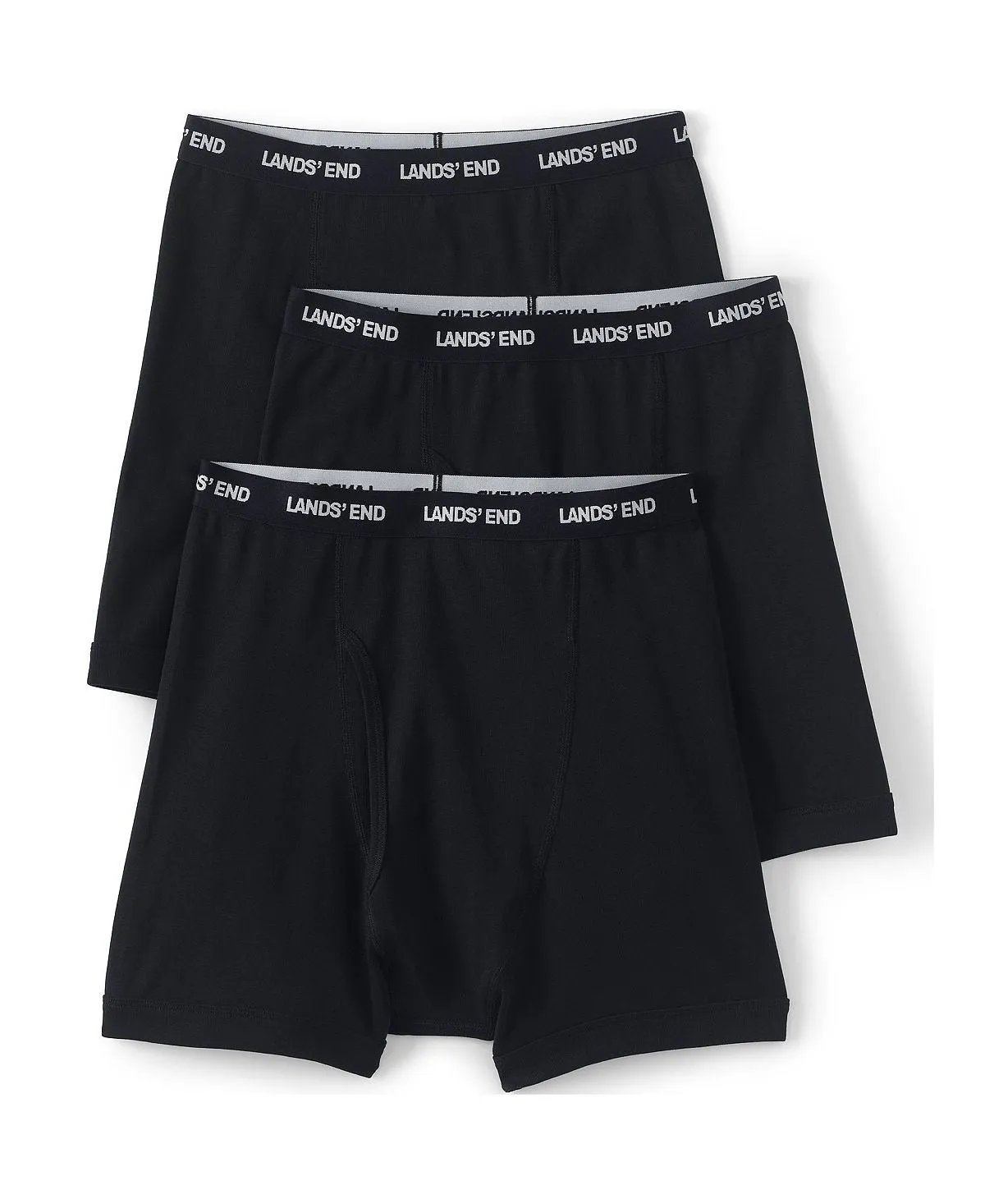 Lands' End Knitted Men's Boxer Briefs Three Pack