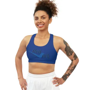 Legit Trappers Check Clean Cash Seamless Sports Bra (AOP)