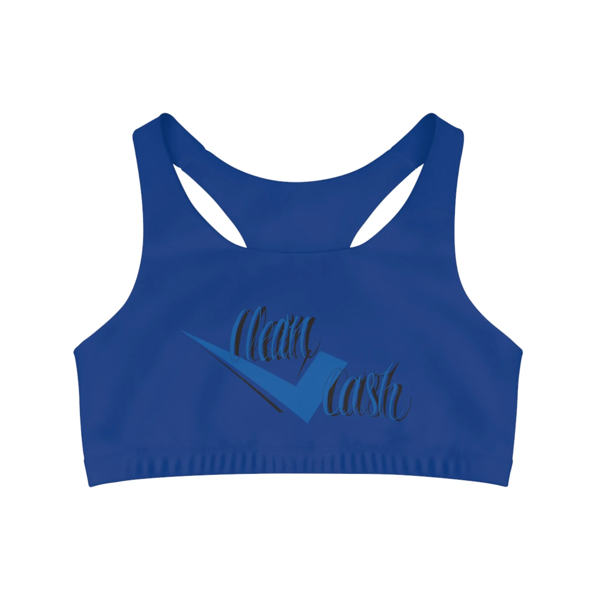 Legit Trappers Check Clean Cash Seamless Sports Bra (AOP)