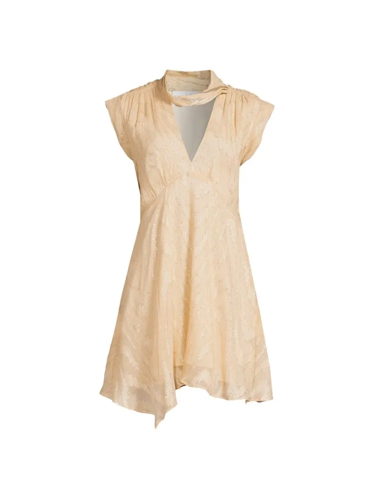 Leven Iro Cutout Mini Dress in Ecru