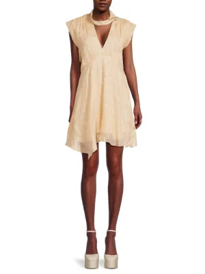 Leven Iro Cutout Mini Dress in Ecru