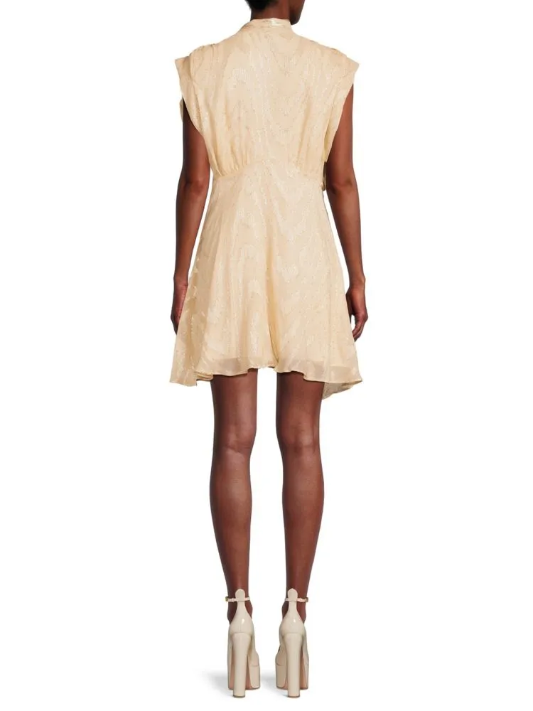 Leven Iro Cutout Mini Dress in Ecru
