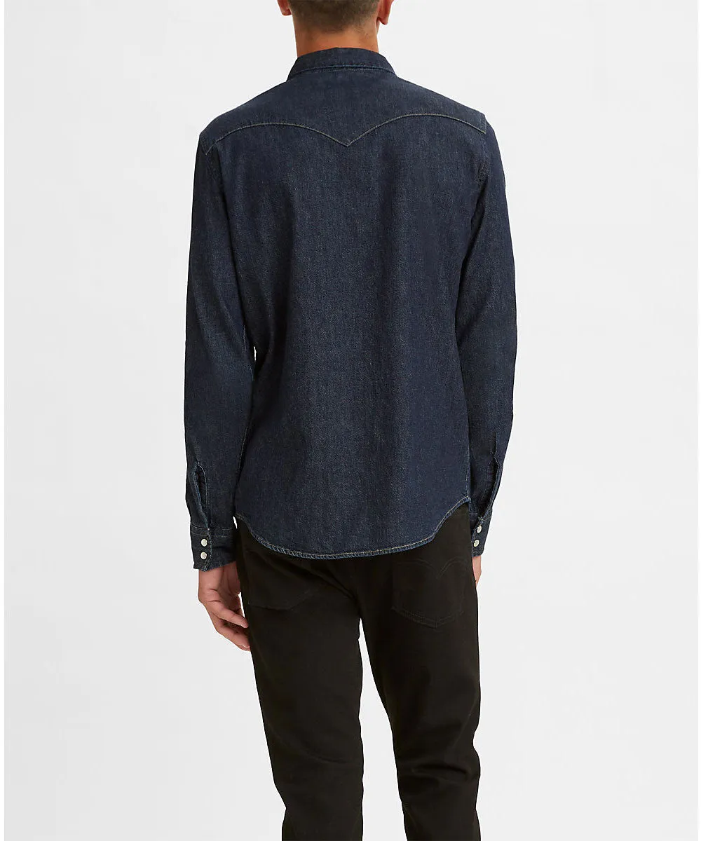 Levi's Men's Classic Standard Denim Western Shirt - Rinsed Denim