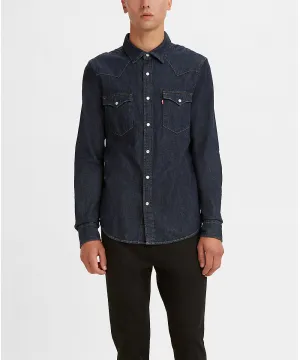 Levi's Men's Classic Standard Denim Western Shirt - Rinsed Denim