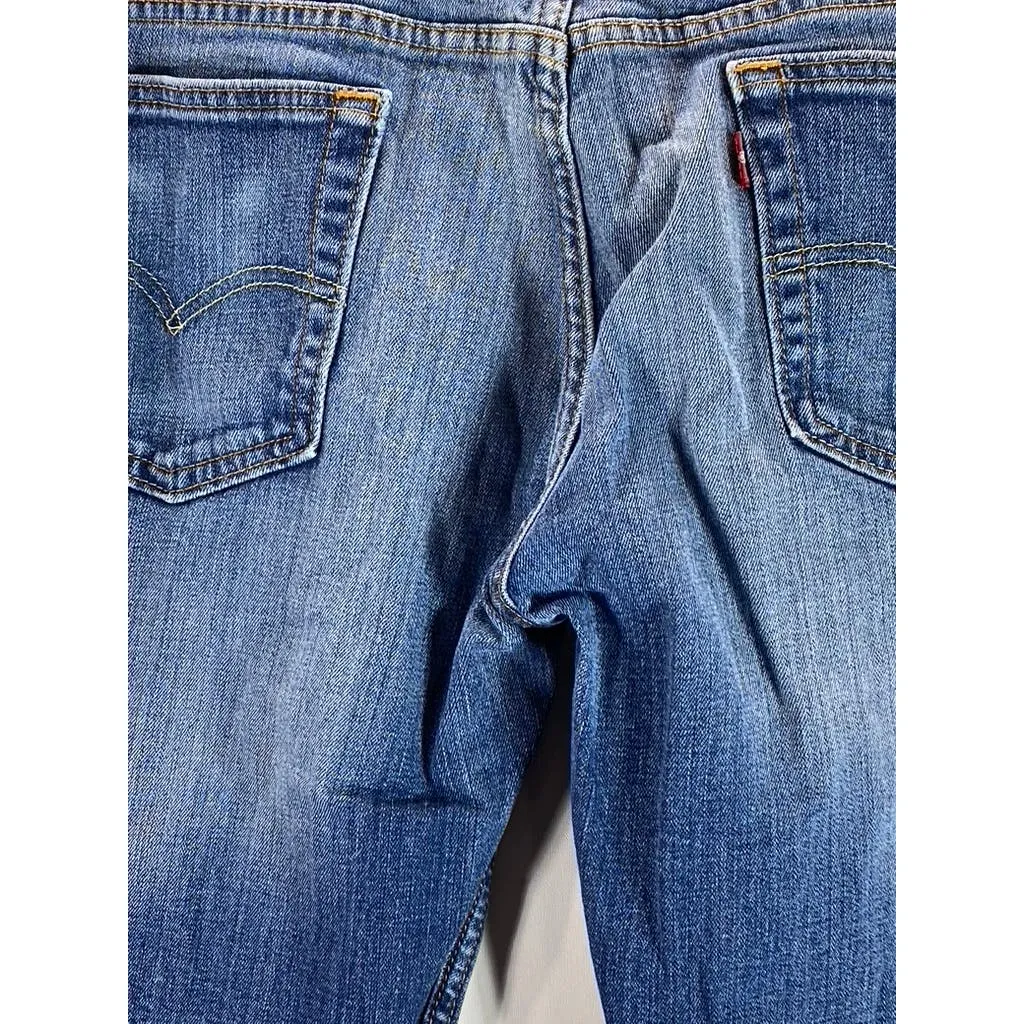 LEVI'S Men's Medium Blue Loose-Fit Straight-Leg Five-Pocket Denim Jeans SZ 34X30