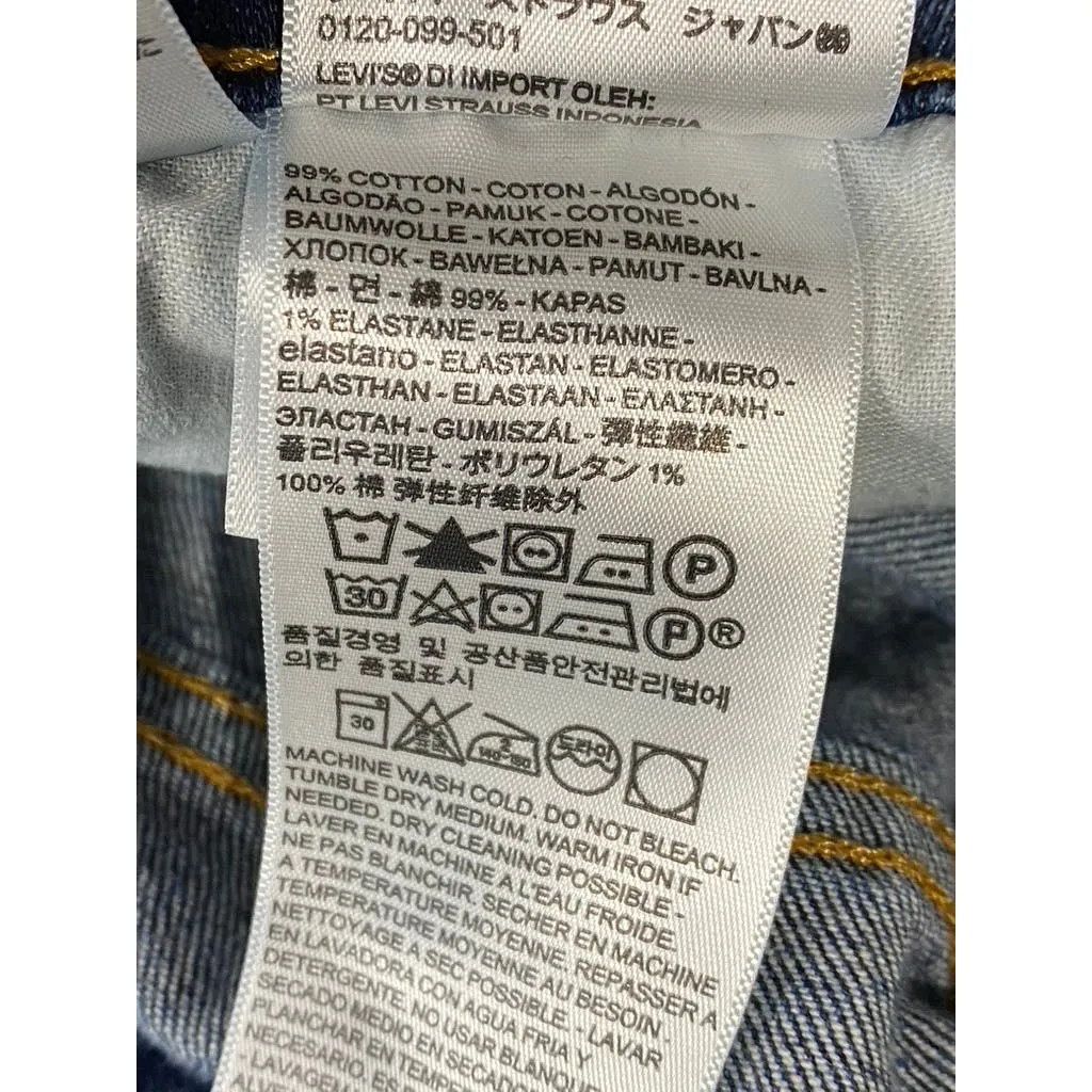 LEVI'S Men's Medium Blue Loose-Fit Straight-Leg Five-Pocket Denim Jeans SZ 34X30