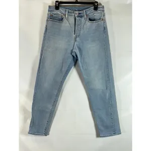 LEVI'S Women's Light Blue Denim Five-Pocket Button-Fly Skinny Jeans SZ 30