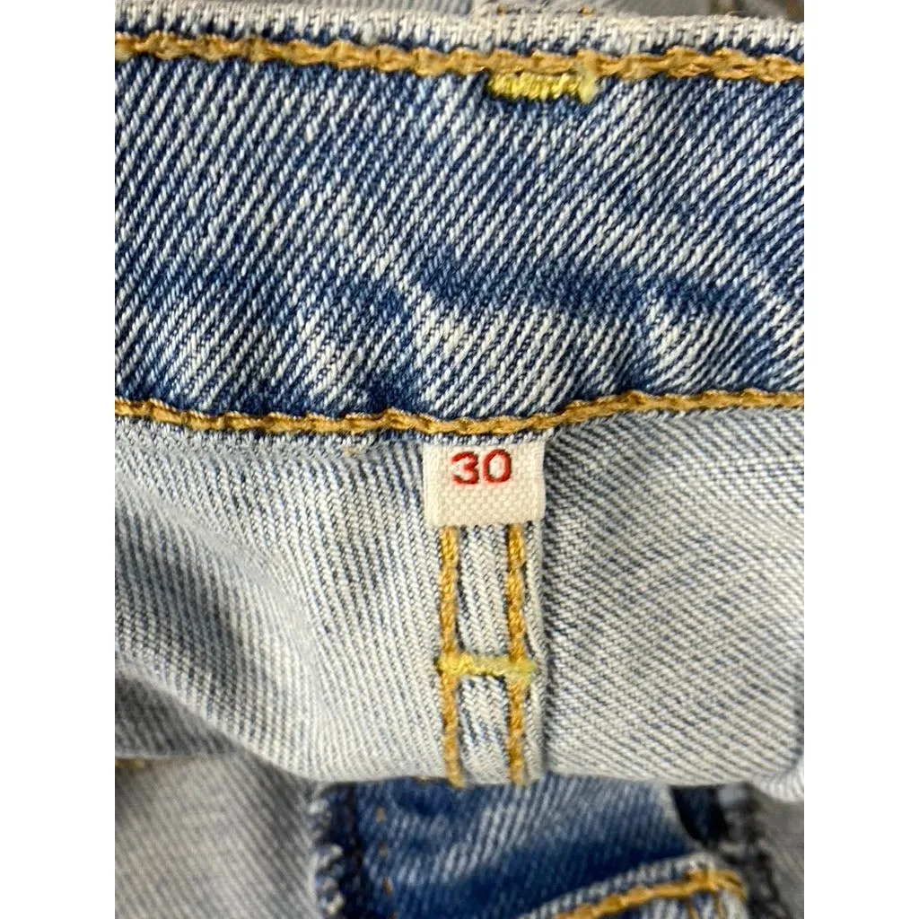 LEVI'S Women's Light Blue Denim Five-Pocket Button-Fly Skinny Jeans SZ 30