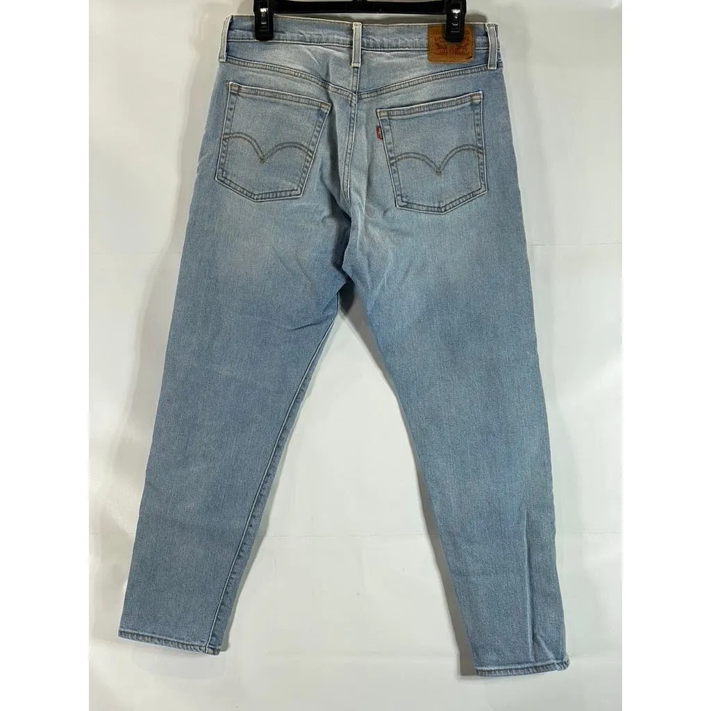 LEVI'S Women's Light Blue Denim Five-Pocket Button-Fly Skinny Jeans SZ 30