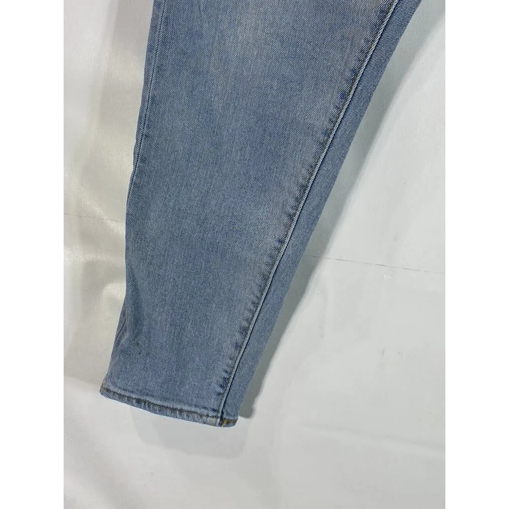 LEVI'S Women's Light Blue Denim Five-Pocket Button-Fly Skinny Jeans SZ 30