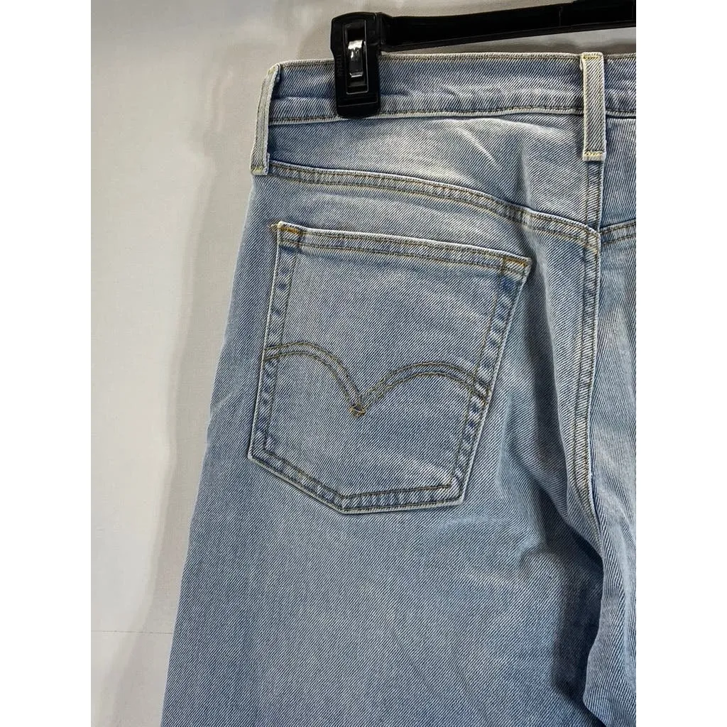 LEVI'S Women's Light Blue Denim Five-Pocket Button-Fly Skinny Jeans SZ 30