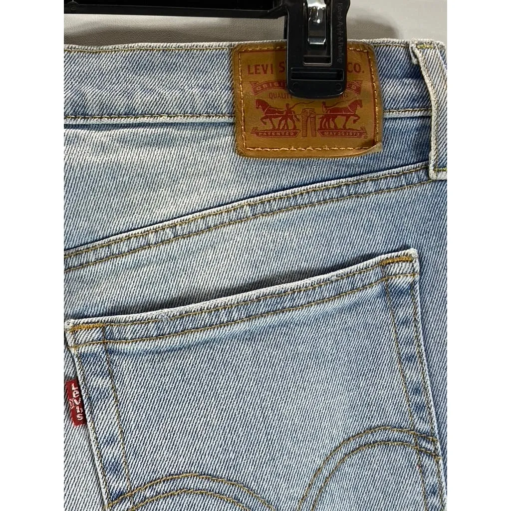 LEVI'S Women's Light Blue Denim Five-Pocket Button-Fly Skinny Jeans SZ 30