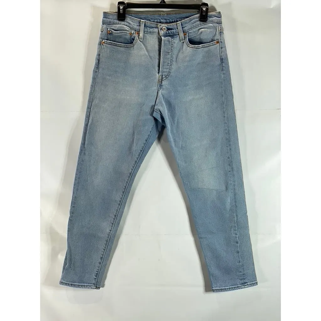 LEVI'S Women's Light Blue Denim Five-Pocket Button-Fly Skinny Jeans SZ 30