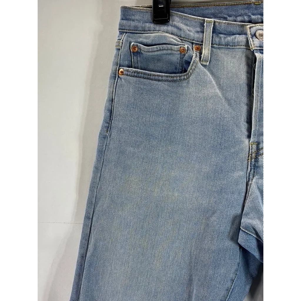 LEVI'S Women's Light Blue Denim Five-Pocket Button-Fly Skinny Jeans SZ 30