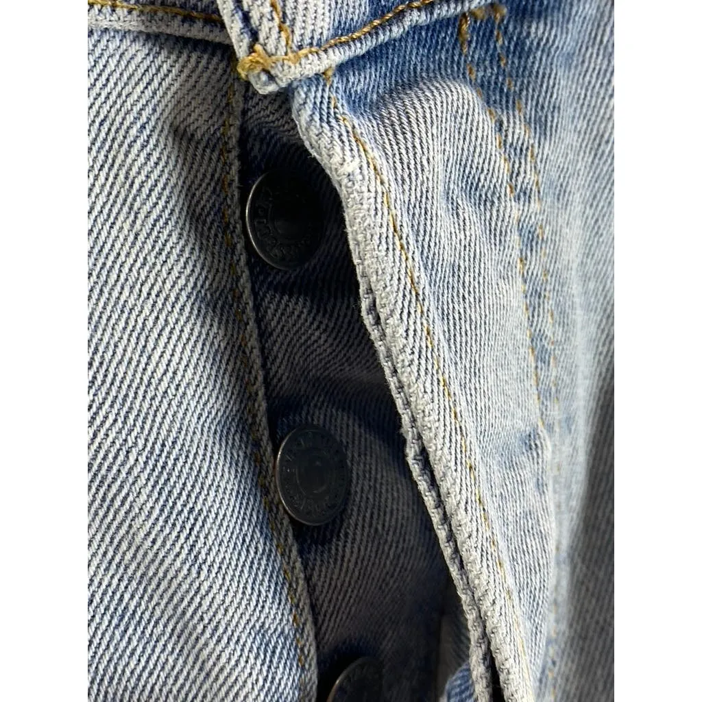 LEVI'S Women's Light Blue Denim Five-Pocket Button-Fly Skinny Jeans SZ 30