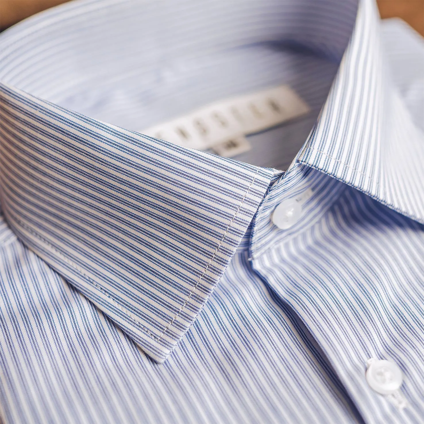 Light Blue & White Lining Formal Shirt For Men's